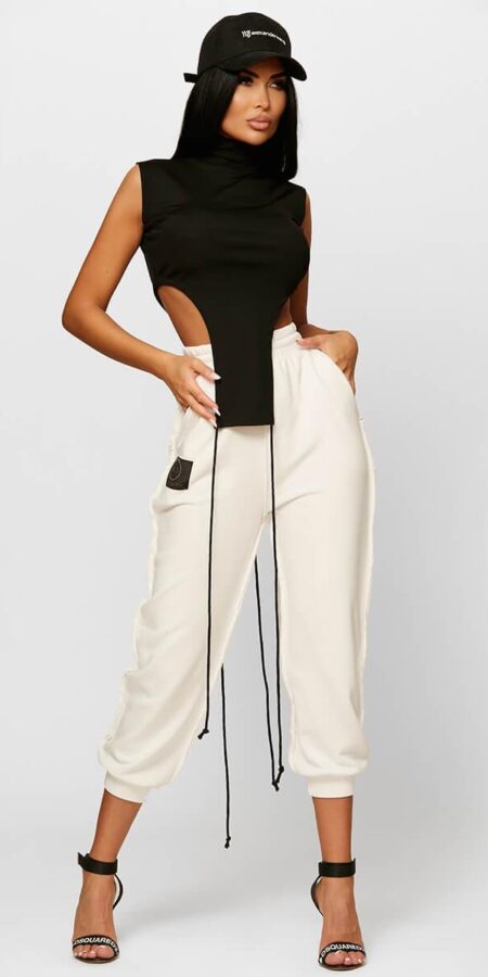 Cropped Top with a Logo Track Trousers (GLAMMY)