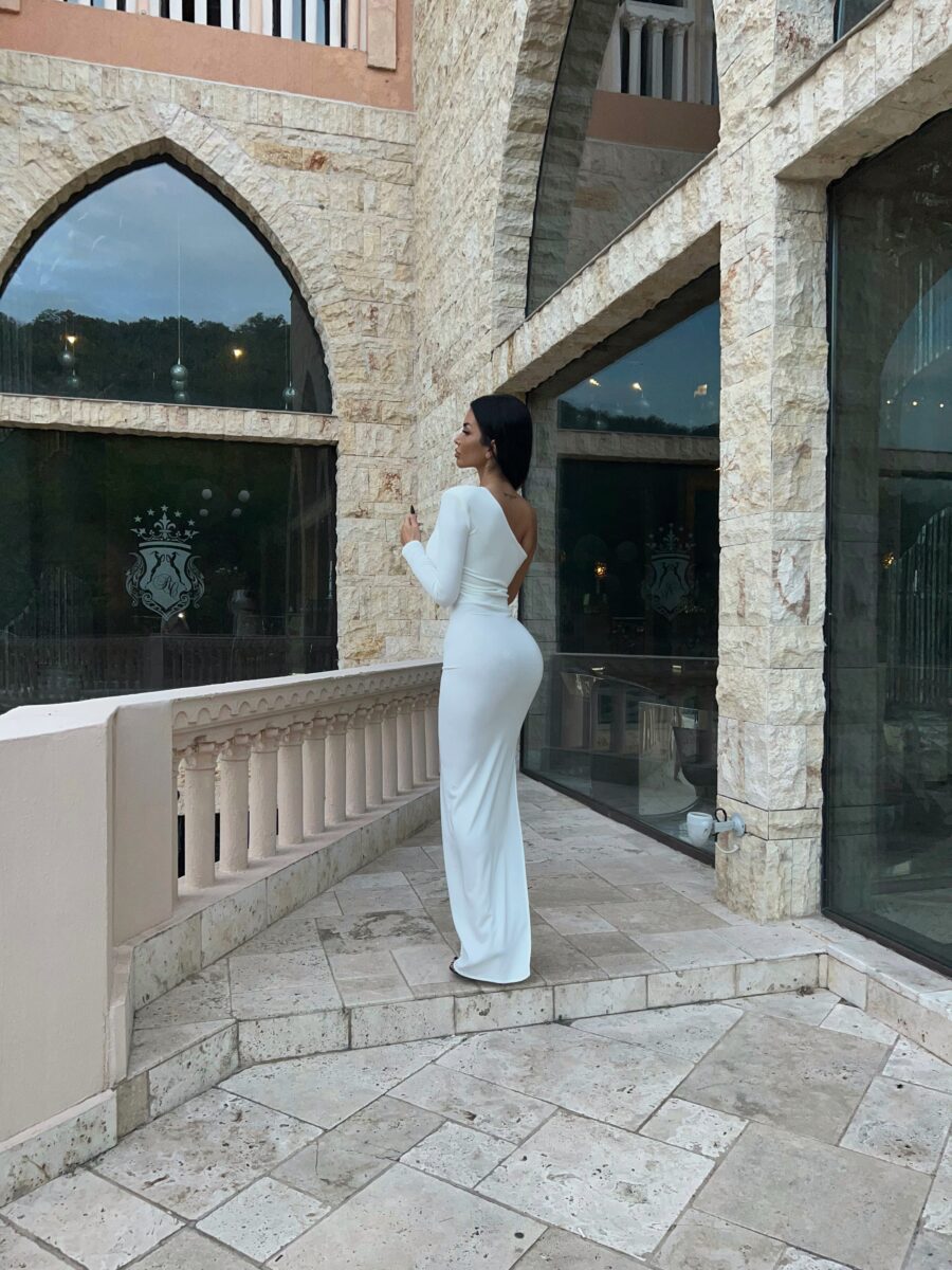 Rochie Desiree alba millionette - imagine 8