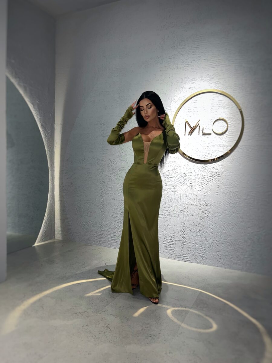 Rochie Princess olive - imagine 4
