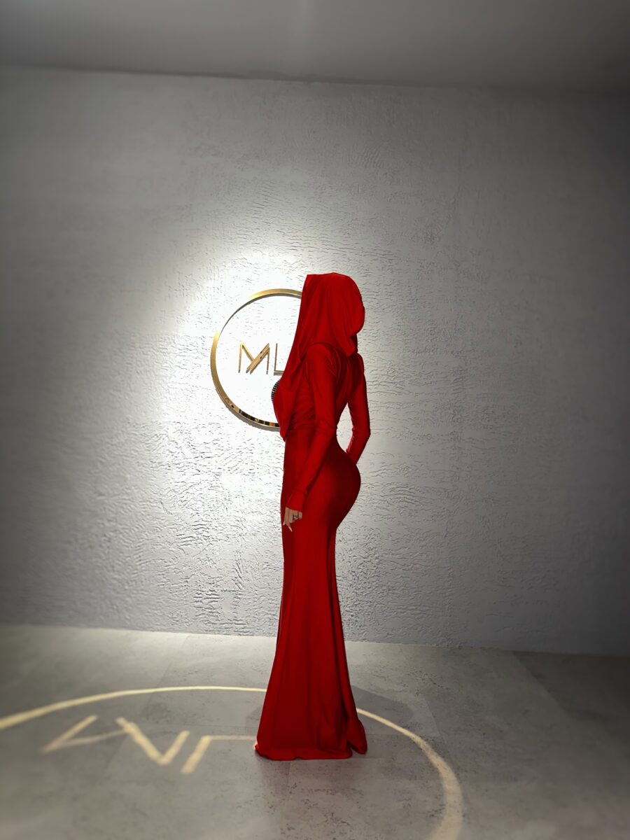 Rochie Zenith rosie cu bustiera millionette - Image 4